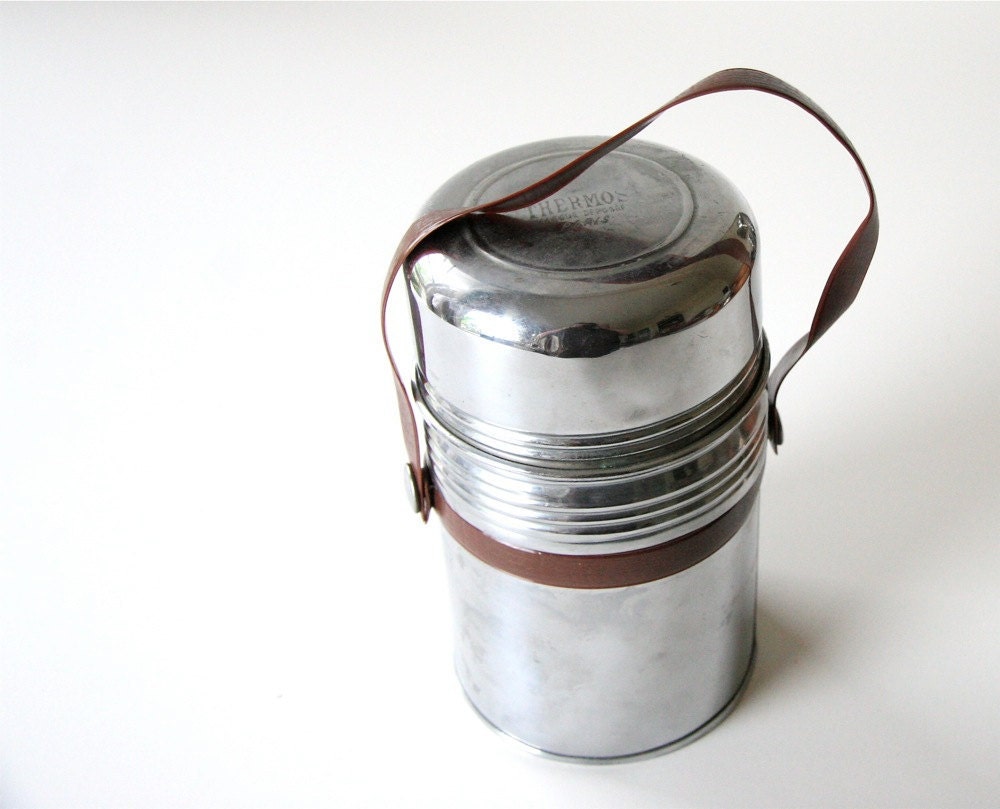 Vintage french thermos / stainless steel / camping / antique Etsy