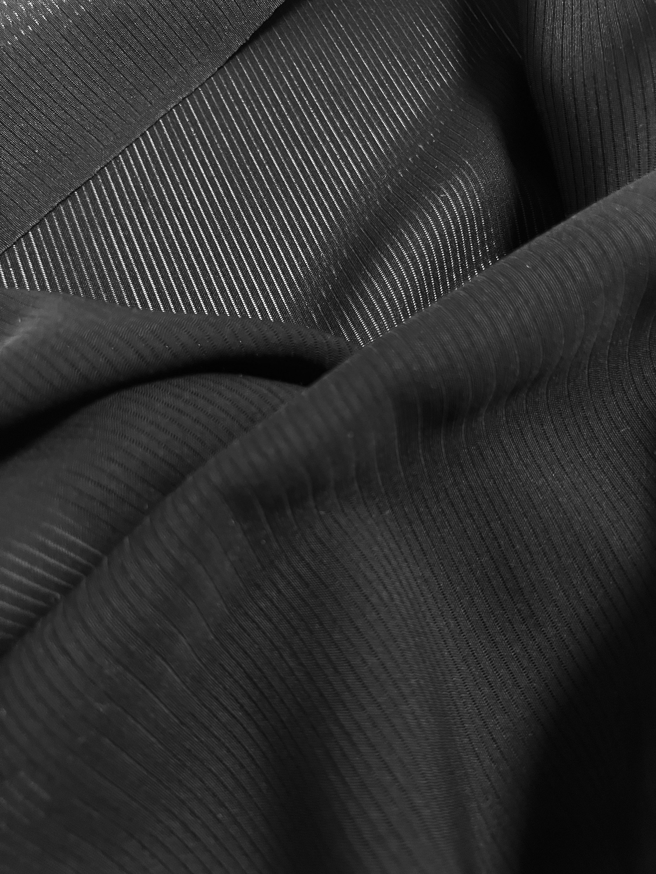 Black Silk Kimono Fabric Unused Bolt by the Yard Midnight