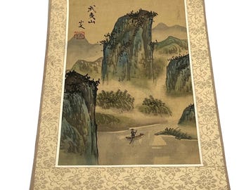 【真作】絵画　日本画（色紙）　静物画　自然の恵みをシンプルな筆致で表現　U25 Original Traditional Japanese Painting Watercolor Sumi-e Ink