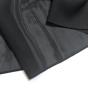 Black Silk Kimono Fabric unused bolt by the yard Midnight Black Sheer Stripes for Summer Kimono 100% silk OFF the bolt Lingerie Silk Fabric