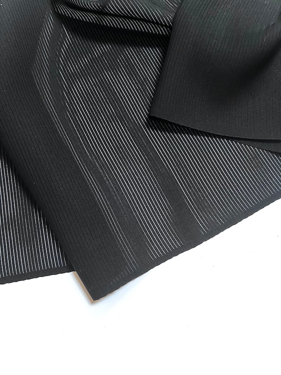 Black Silk Kimono Fabric Unused Bolt by the Yard Midnight