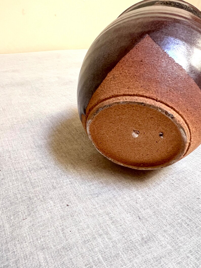 Vintage Japanese Earthenware Artisan Tea Ceremony Water Jar Etsy