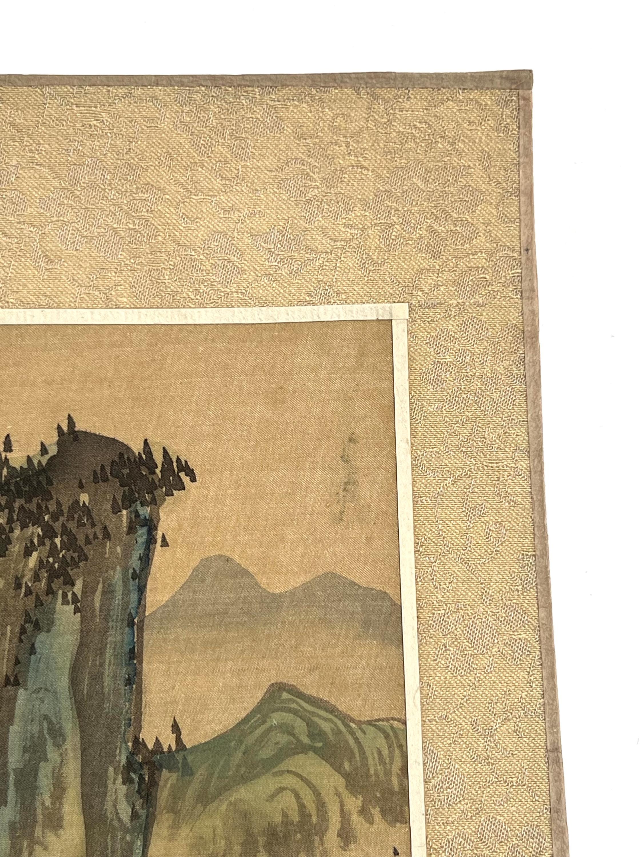 Original Traditional Japanese Painting Watercolor Sumi-e Ink