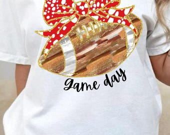 football game day bow dtf, game day DTF, football DTF, bow DTF