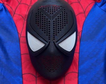 Máscara facial de Spiderman, estilo TIZZZH, impresa en 3D a medida, lentes magnéticas, accesorio de cosplay personalizado, carcasa facial de PETG duradera.