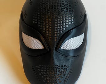 スパイダーマンフェイスシェル、素晴らしいファンタジースタイル、カスタム3Dプリントマスク、磁気レンズ、パーソナライズされたコスプレ小道具、耐久性のあるPETGフェイスシェル