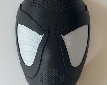 Máscara facial de Spiderman, estilo Todd McFarlane, impresa en 3D a medida, lentes magnéticas, accesorio de cosplay personalizado, carcasa facial de PETG duradera.