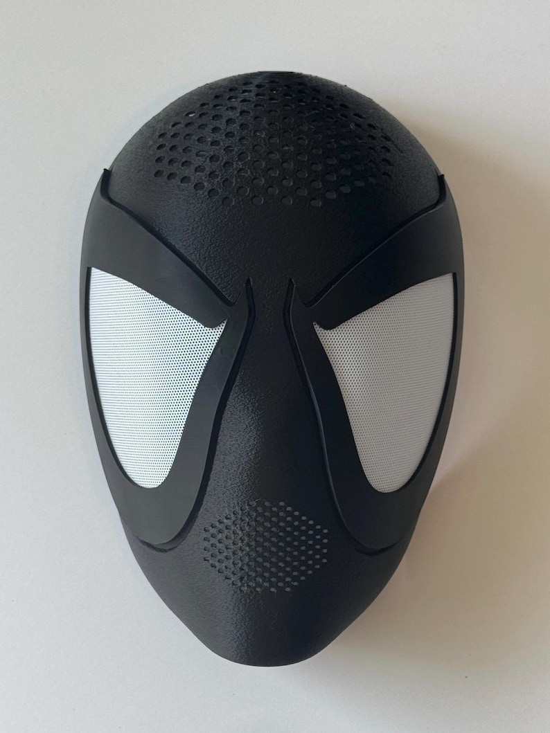 Máscara facial de Spiderman, estilo Todd McFarlane, impresa en 3D a medida, lentes magnéticas, accesorio de cosplay personalizado, carcasa facial de PETG duradera. imagen 1