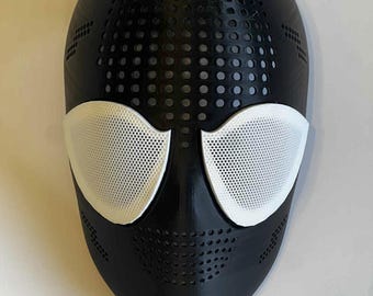 Spiderman Faceshell Dewolff Symbiote Style  Custom 3D Printed Mask, Magnetic Lenses, Personalized Cosplay Prop, Durable PETG Faceshell