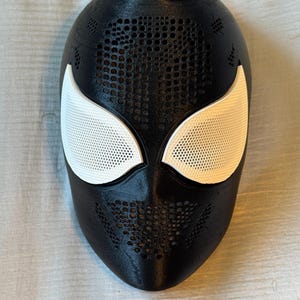 Spiderman Faceshell 1994 Cartoon Symbiote Style  Custom 3D Printed Mask, Magnetic Lenses, Personalized Cosplay Prop, Durable PETG Faceshell