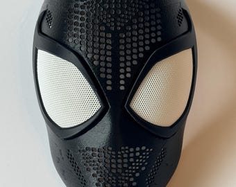 Máscara facial de Spiderman, estilo sensacional, impresa en 3D a medida, lentes magnéticas, accesorio de cosplay personalizado, carcasa facial de PETG duradera.