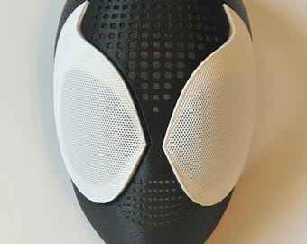 Máscara de Spiderman, estilo simbionte Buggy, impresa en 3D, con lentes magnéticas, accesorio de cosplay personalizado, fabricada en PETG resistente.