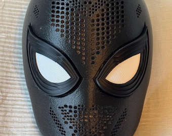 Máscara facial de Spiderman, estilo FFH de Tom Holland del MCU, personalizada con impresión 3D, lentes magnéticas, accesorio de cosplay personalizado, máscara facial duradera de PETG.