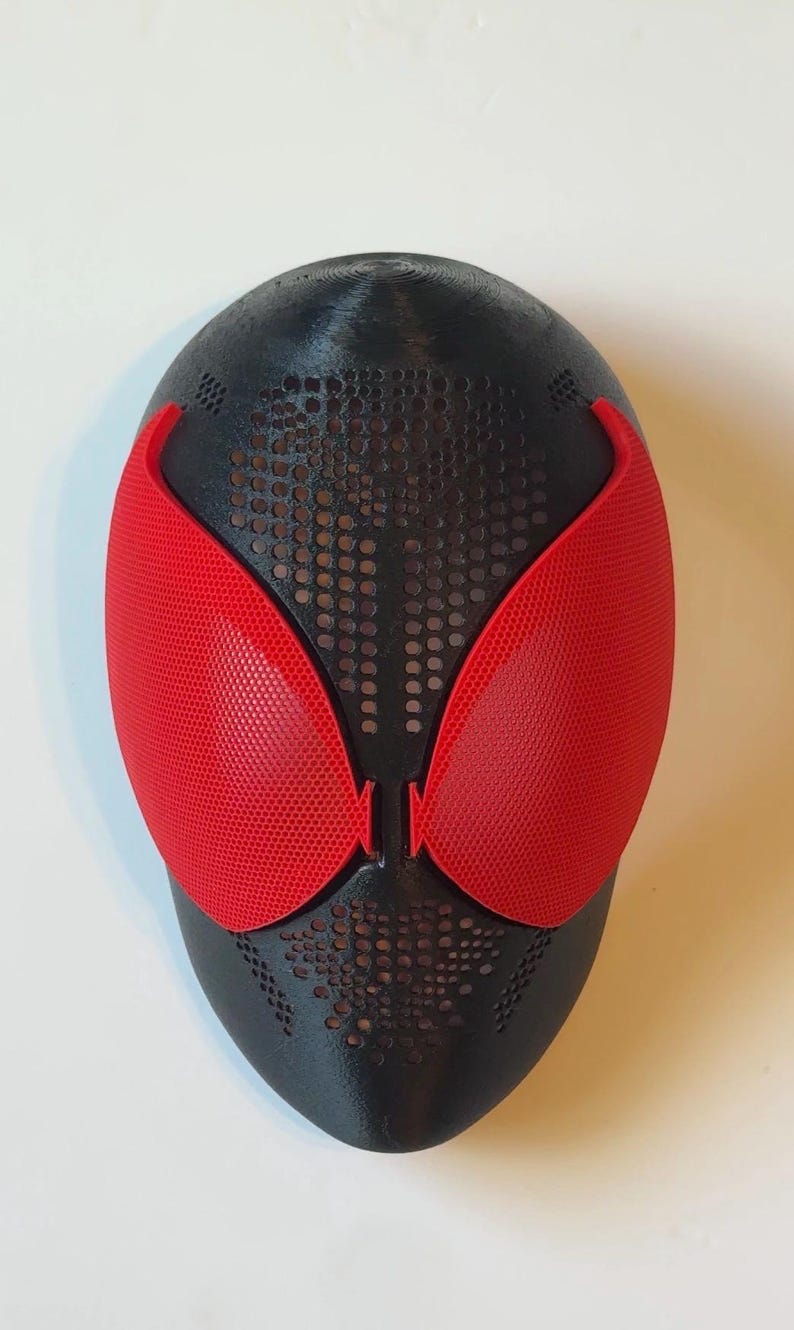 Maschera di Spiderman, stile Kaine Parker V2, stampata in 3D su misura, lenti magnetiche, accessorio per cosplay personalizzato, guscio in PETG resistente. immagine 1