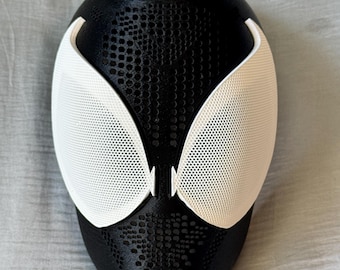 Máscara facial de Spiderman, estilo Gleason Symbiote, personalizada, impresa en 3D, con lentes magnéticas, accesorio de cosplay personalizado, carcasa protectora de PETG duradera.