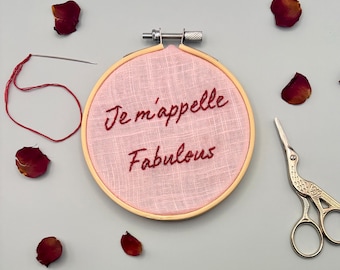 Zestaw do haftowania Je m'appelle | Początkujące rękodzieło DIY