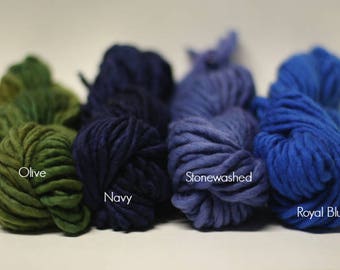 sp44 Single Ply Bulky Chunky Merino Yarn Hand Dyed Mini Skein
