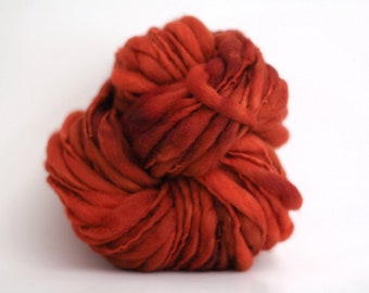 Super Bulky Thick and Thin Wool Yarn Chunky Hand Spun Slub Hand Dyed tts™ Autumn Glory