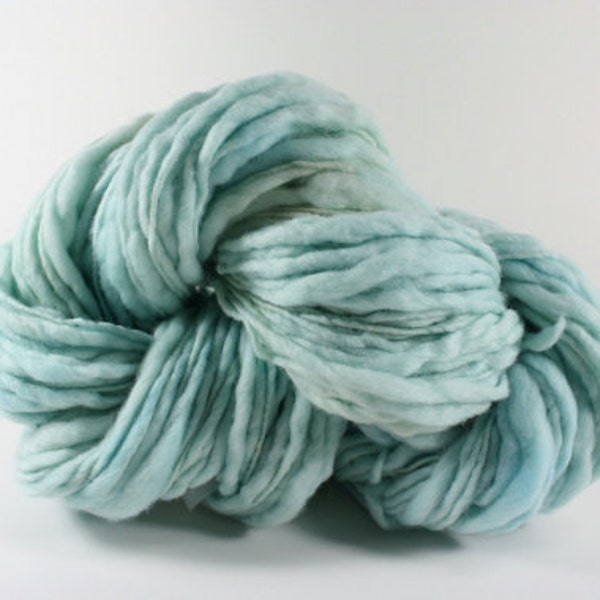 Thick and Thin Yarn Slub TTS Handdyed  Fine Merino 6626 Ice