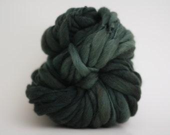 HandSpun Wool Yarn Thick and Thin Bulky Chunky Slub Hand Dyed TTS™ Retro Eucalyptus