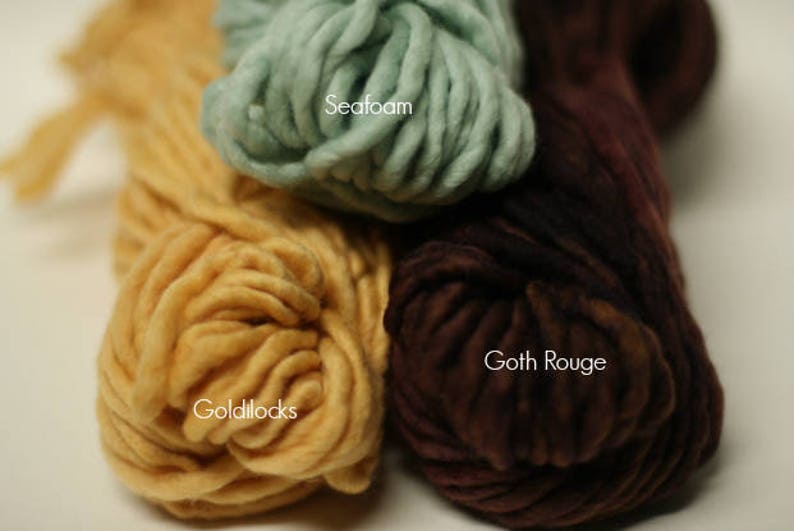 sp44 Single Ply Bulky Chunky Merino Yarn Hand Dyed Mini Skein