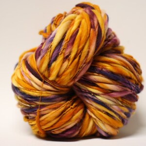 Merino Handspun Wool Yarn Thick and Thin Slub tts(tm) Hand dyed Half-Pounder xLR 1604x