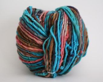 Lopi Style Yarn Handspun Wool Single Ply Hand dyed Organic Merino One-Pounder xLR 22010