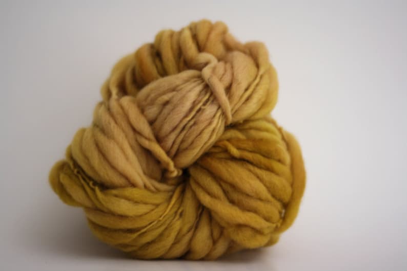 HandSpun Thick and Thin Yarn Bulky Chunky Wool Slub Hand Dyed TTS™ Gilded 3