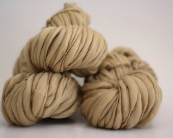 Hand Spun Thick and Thin Yarn Camel Merino Wool Slub tTS™