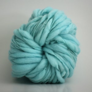 HandSpun Thick and Thin Wool Yarn Chunky Slub Hand Dyed tts™ Blue Quartz image 3