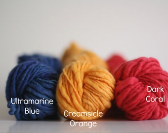 Thick and Thin Merino Yarn Slub Hand Dyed tts(tm) 66 Mini Skein