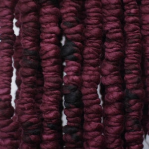 Coil Spun Coilspun Yarn Super Bulky Handspun Art Chunky Wool Reds image 5