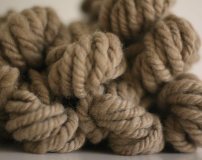 Single Ply Triple Plied Yarn Handspun Wool Slub Ttstm Beige Etsy