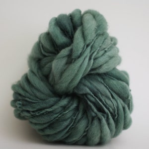 HandSpun Wool Yarn Thick and Thin Bulky Chunky Slub Hand Dyed TTS™ Retro Eucalyptus image 2