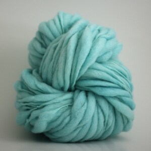 HandSpun Thick and Thin Wool Yarn Chunky Slub Hand Dyed tts™ Blue Quartz image 5