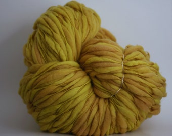 Thick and Thin Yarn Handspun Merino Wool Slub  tts(tm) Merino Hand dyed Two-Pounder Seed&Powder Super Bulky