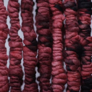 Coil Spun Coilspun Yarn Super Bulky Handspun Art Chunky Wool Reds image 3