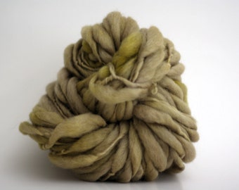 HandSpun Wool Yarn Thick and Thin Bulky Chunky Slub Hand Dyed TTS™  Gooseberry Compote