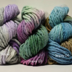 sp44 Single Ply Bulky Chunky Merino Yarn Hand Dyed Mini Skein image 4