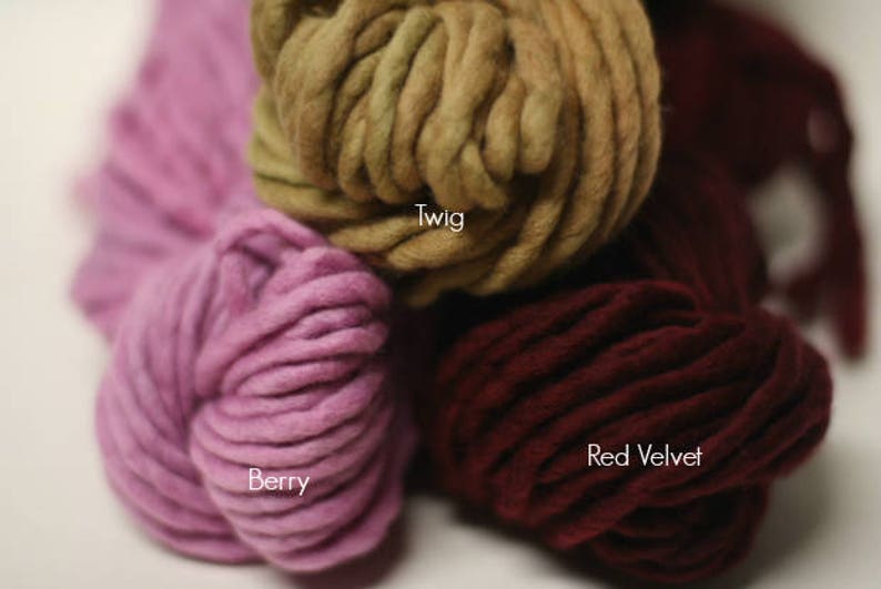 sp44 Single Ply Bulky Chunky Merino Yarn Hand Dyed Mini Skein