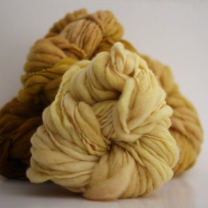 HandSpun Thick and Thin Yarn Bulky Chunky Wool Slub Hand Dyed TTS™ Gilded image 5