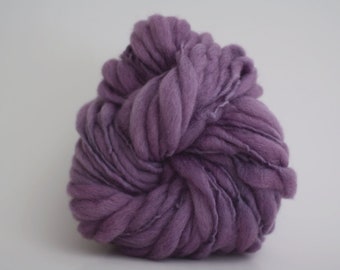 Thick and Thin Wool Yarn Chunky Hand Spun Slub Hand Dyed tts™ Lilac