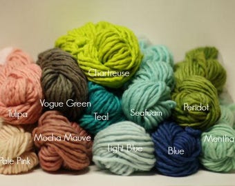 sp55 Single Ply Bulky Chunky Yarn Hand dyed Fine Merino sp Mini Skein