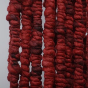 Coil Spun Coilspun Yarn Super Bulky Handspun Art Chunky Wool Reds image 4