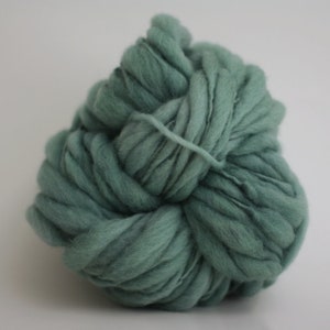 HandSpun Wool Yarn Thick and Thin Bulky Chunky Slub Hand Dyed TTS™ Retro Eucalyptus image 3