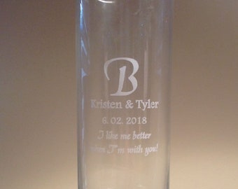 Personalized Cylinder Flower Vase