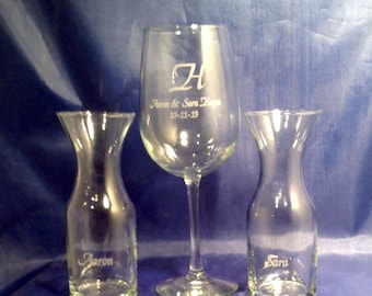 Wine and Carafe Unity Wedding Ceremony Set