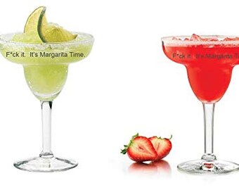 Personalized Margarita Glass Set of 2, 12 oz