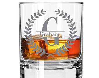 Verre personnalisé gravé whisky rocks, 10,25 oz – Texte gravé au laser personnalisé personnalisable