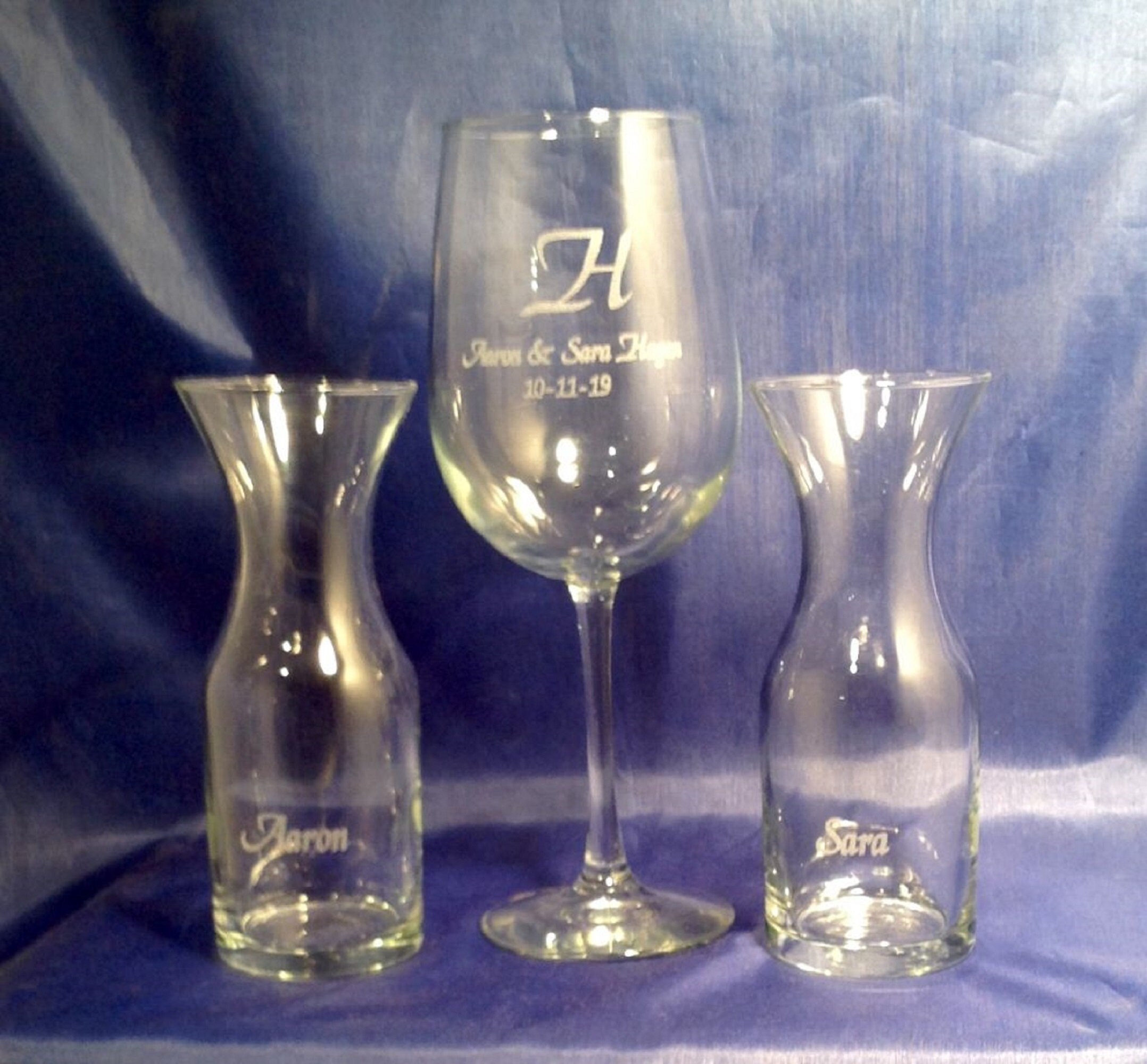 Mini Carafe Mini Individual Wine Carafe Single Serving Glass Set of 6 8.5oz